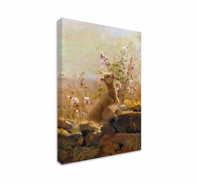 Lampaiden kohtaaminen eläin canvas taulu - Tenstickers