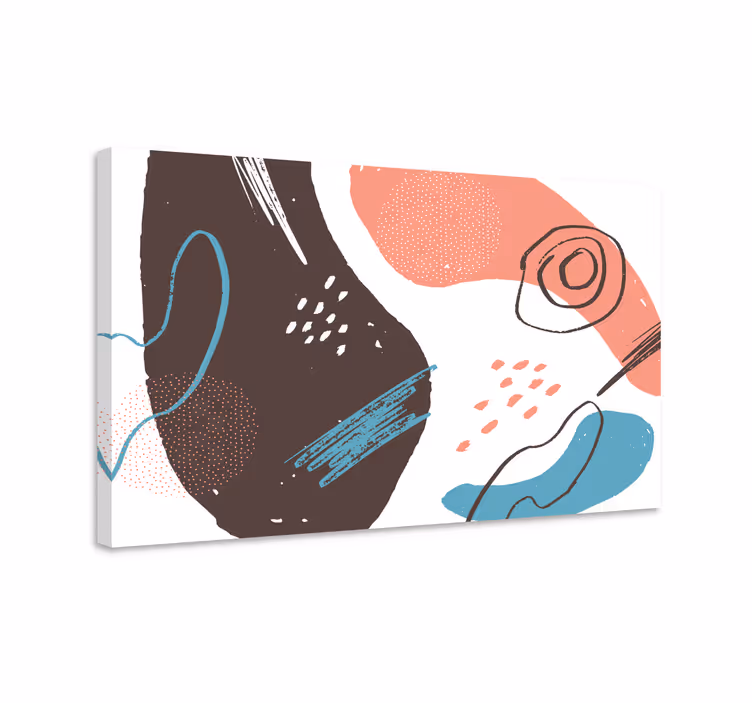 Dynaamiset taiteelliset muodot abstrakti canvas taulu - Tenstickers