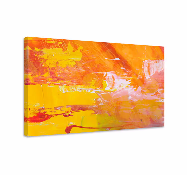 Oranssi värikäs abstrakti kuvio ravintola canvas - Tenstickers