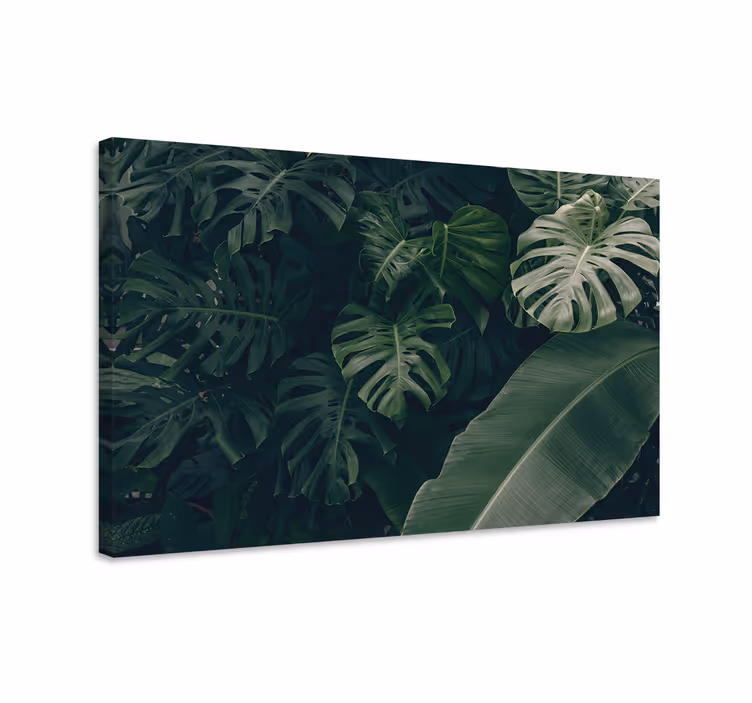 Vihreä trooppinen kasvillisuus canvas taulu - Tenstickers