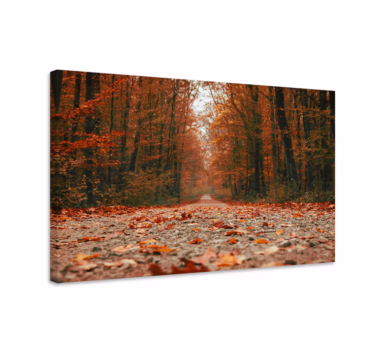 Syksyn polku maisema canvas taulu - Tenstickers