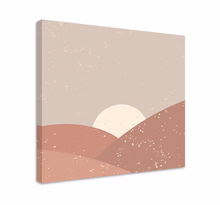 Rauhallinen autiomaan auringonlasku canvas taulu - Tenstickers