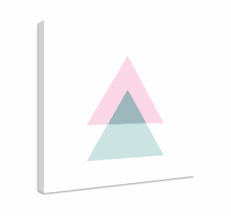 Kolmiomaiset muotoilut geometrinen canvas taulu - Tenstickers