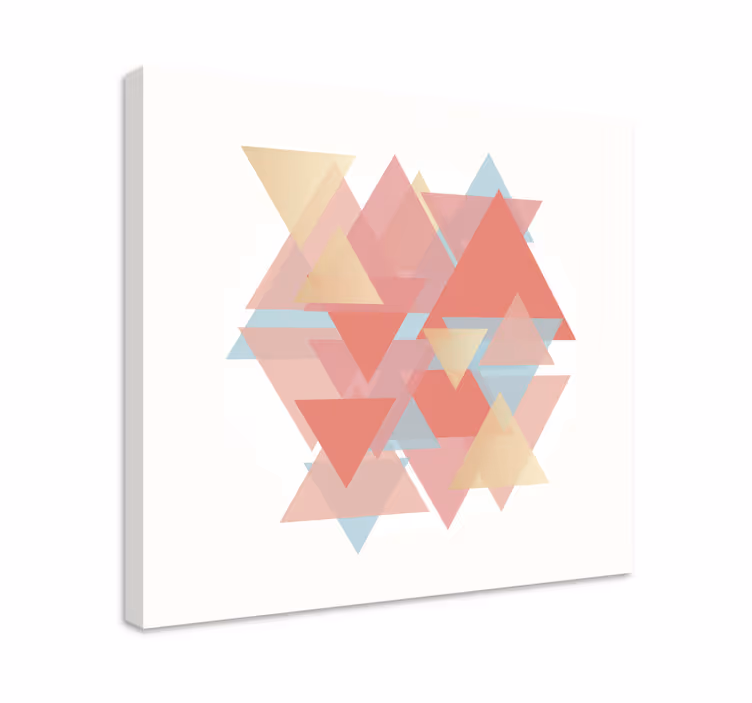 Yhteenkietoutuvat kolmiot geometrinen canvas taulu - Tenstickers