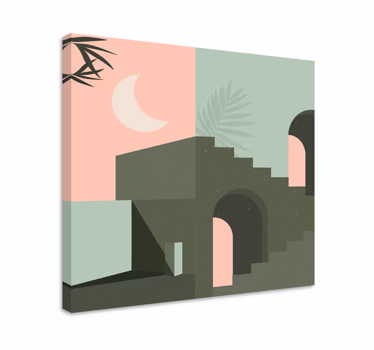 Arkkitehtoninen abstraktio moderni canvas taulu - Tenstickers
