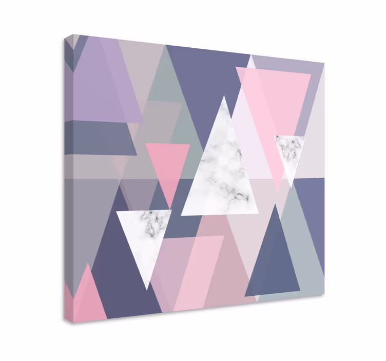 Abstraktit kolmiomallit geometrinen canvas taulu - Tenstickers