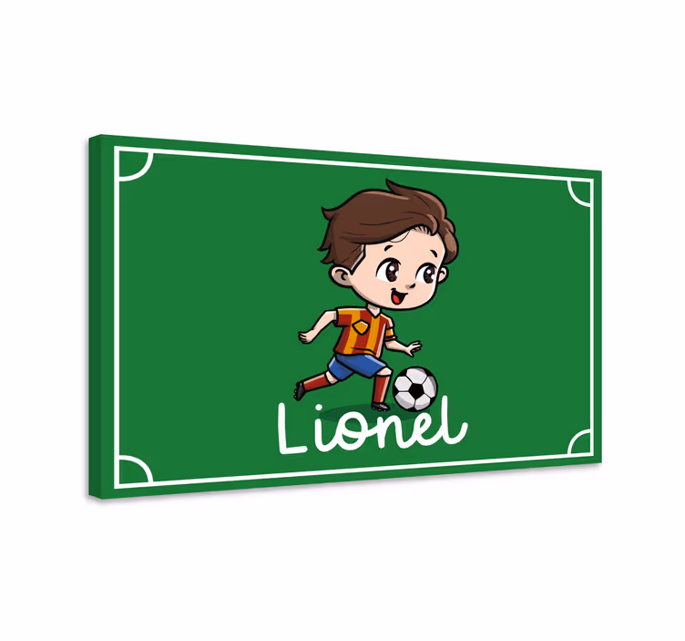 Jalkapalloilija hahmo urheilu canvas taulu - Tenstickers