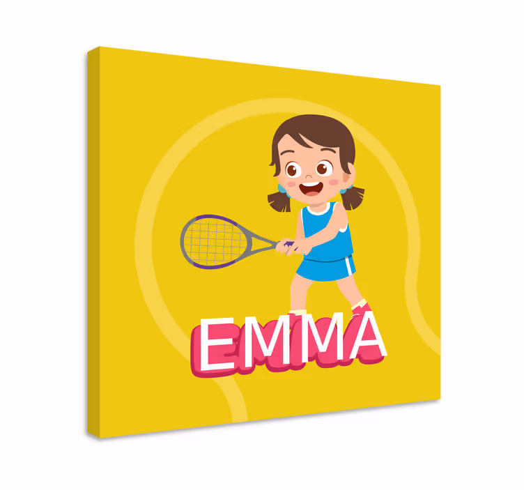 Tennis tyttö emma kukat ja kasvit canvas taulu - Tenstickers