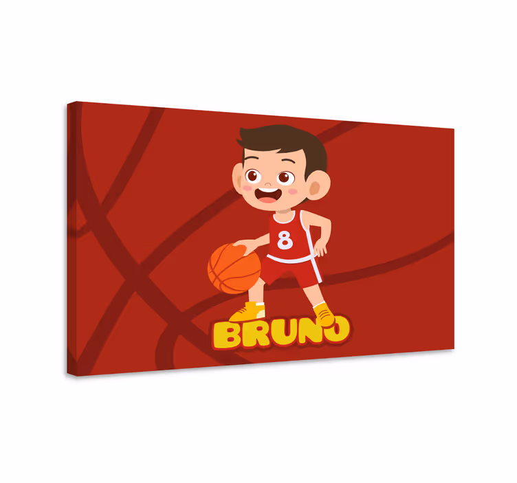 Iloinen koripalloilija urheilu canvas taulu - Tenstickers