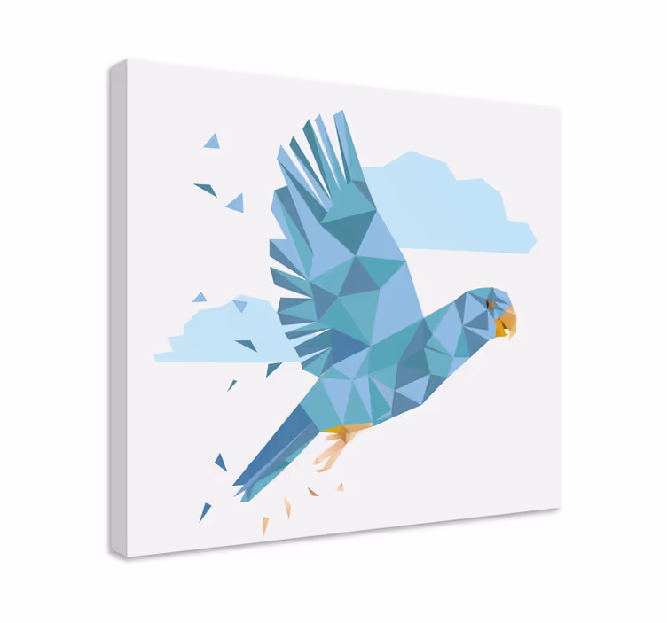 Lentävä sininen lintu canvas taulu - Tenstickers