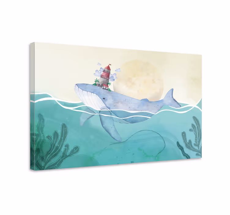 Valas ja majakka merimies canvas taulu - Tenstickers