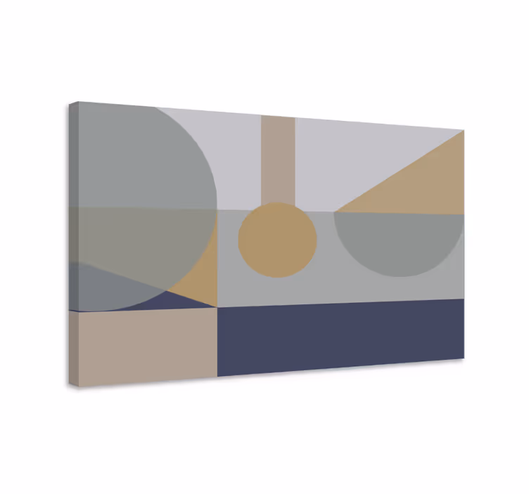 Abstraktit muodot esillä geometrinen canvas taulu - Tenstickers