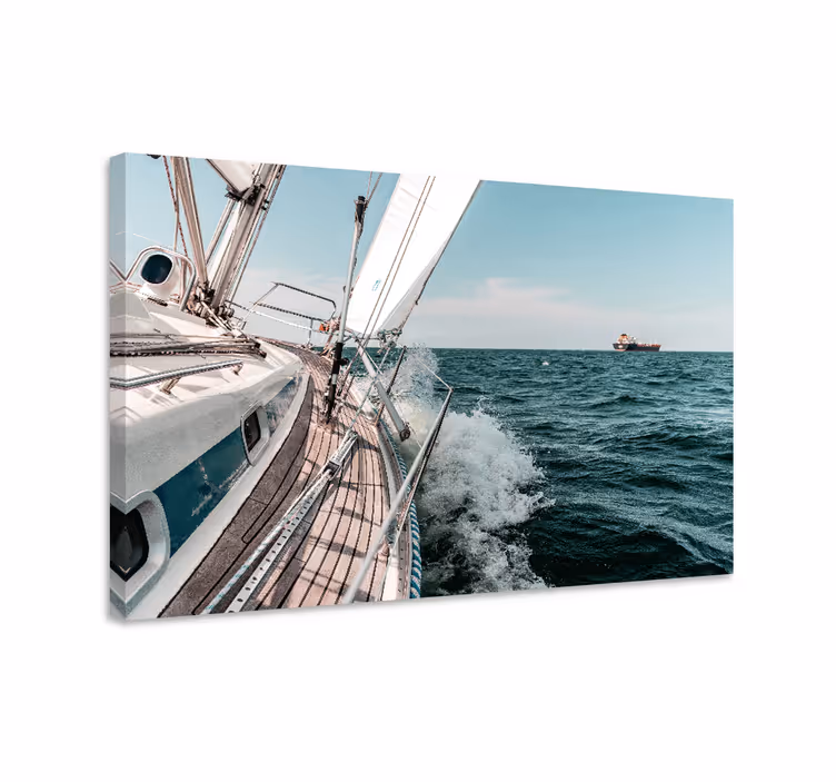 Merimies canvas taulu purjevene seikkailu - Tenstickers