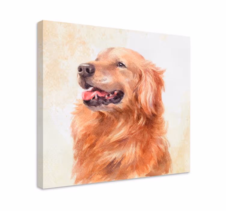 Akvarellityylinen koira koira canvas - Tenstickers