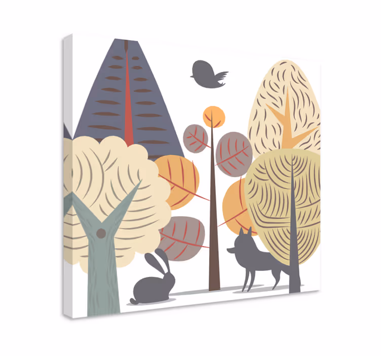 Kukkiva metsämaisema canvas taulu - Tenstickers