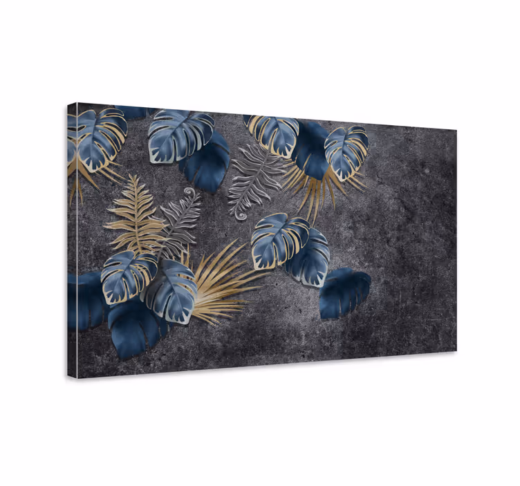 Trooppiset lehdet koriste canvas taulu - Tenstickers