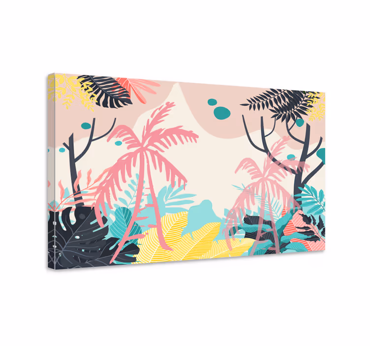 Tropiikin luontokuvasto kukka ja kasvi canvas taulu - Tenstickers