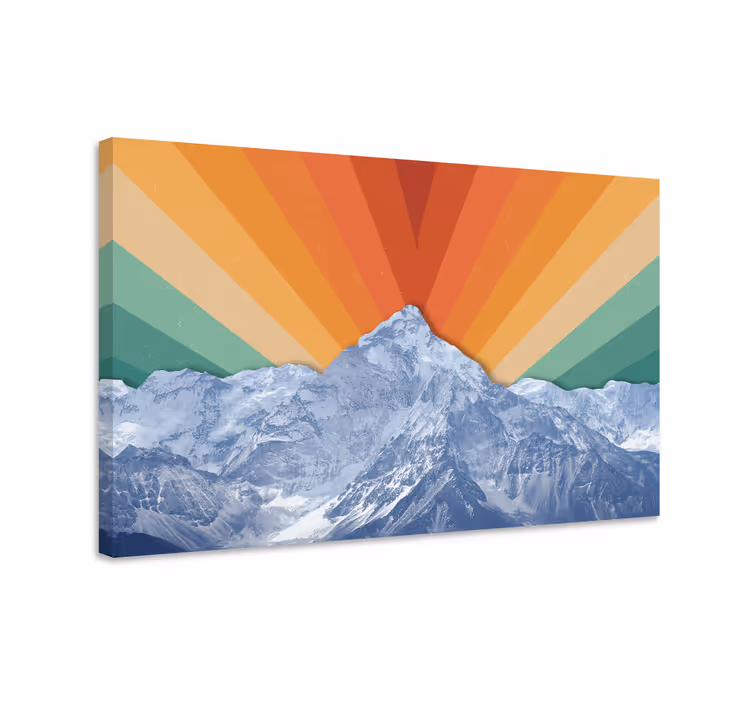 Majesteettinen vuoristotaivaan aamu canvas taulu - Tenstickers
