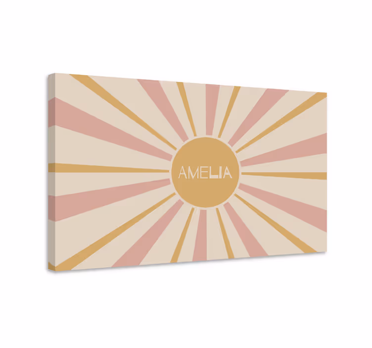 "boho" värikäs aurinko lasten canvas - Tenstickers