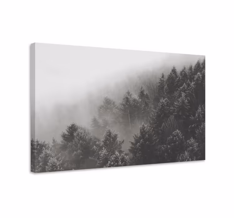 Metsä valkoisilla mäntyillä 3d canvas - Tenstickers