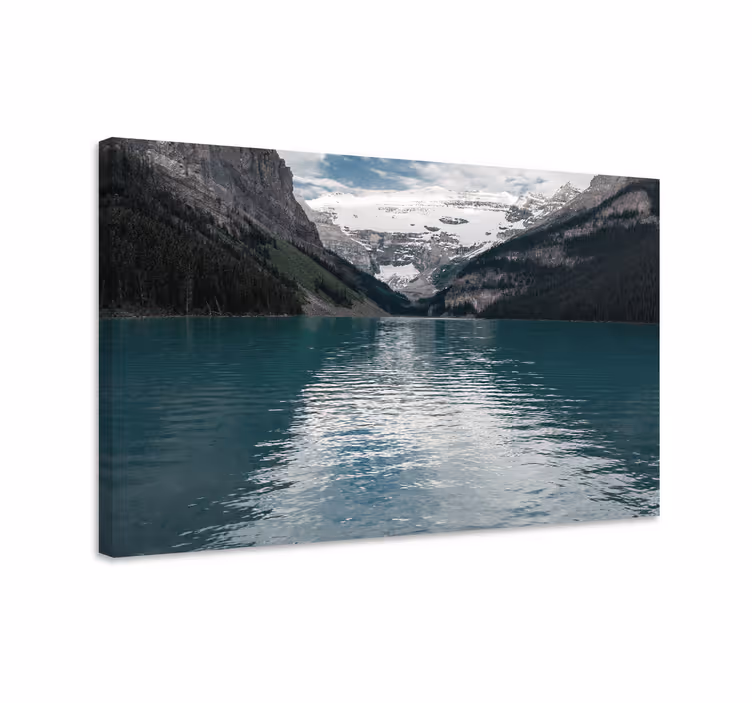 Rauhallinen vuoristojärvi maisema canvas taulu - Tenstickers
