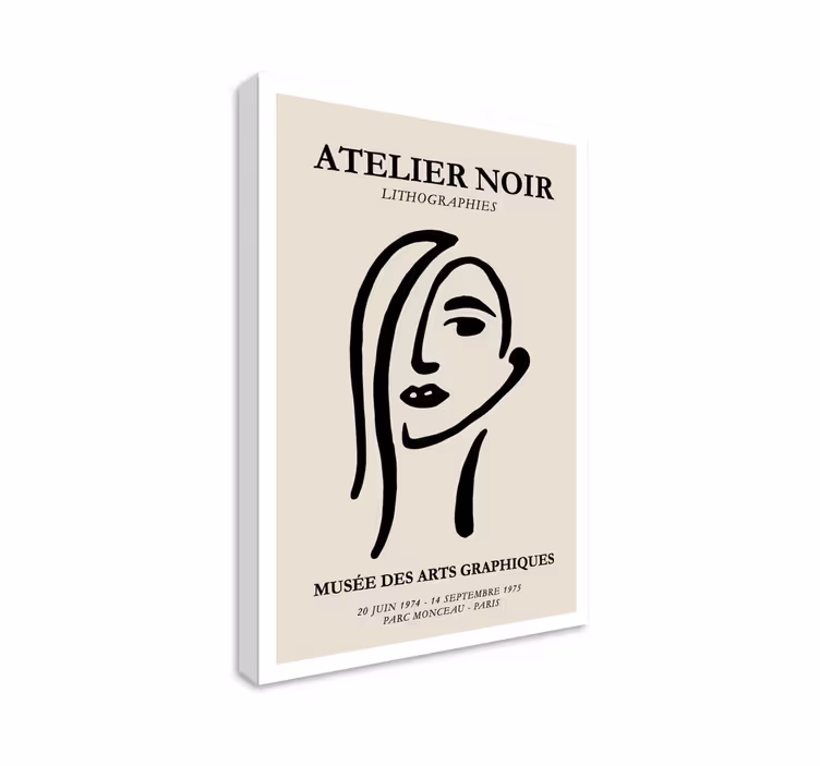 Atelier noir taide canvas - Tenstickers