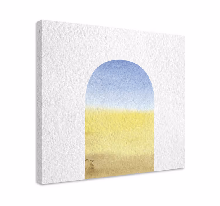 Akvarelli kaari geometrinen canvas - Tenstickers