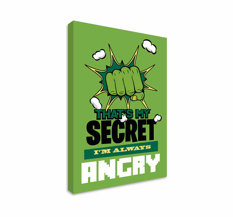 Olen aina vihainen supersankari canvas - Tenstickers
