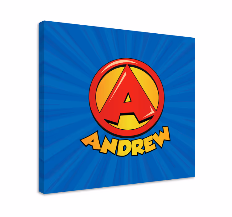 Super alkukirjain lasten canvas - Tenstickers