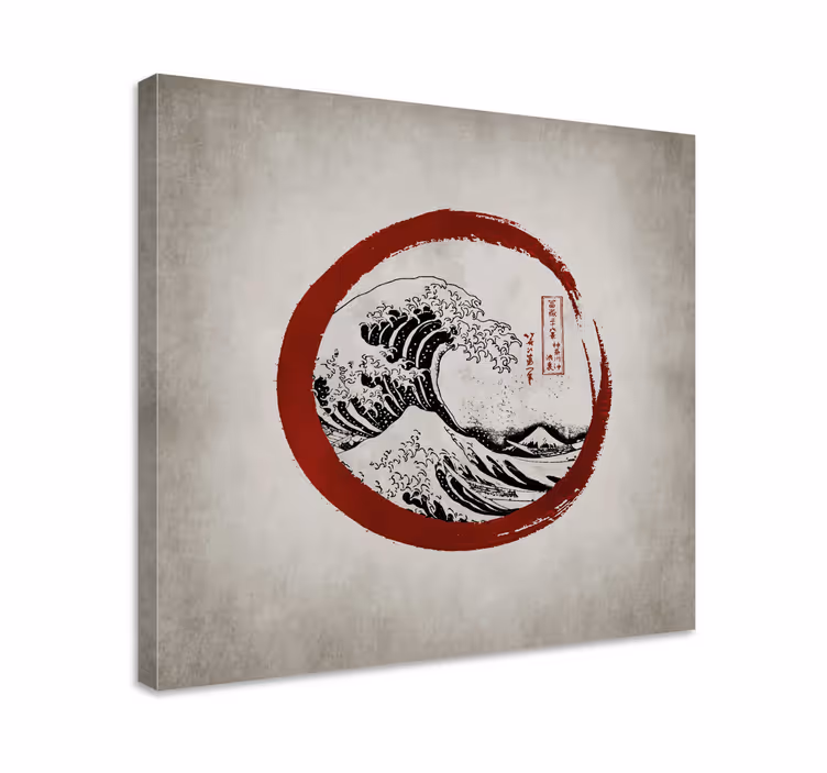 Suuri kanagawan aalto taide canvas - Tenstickers