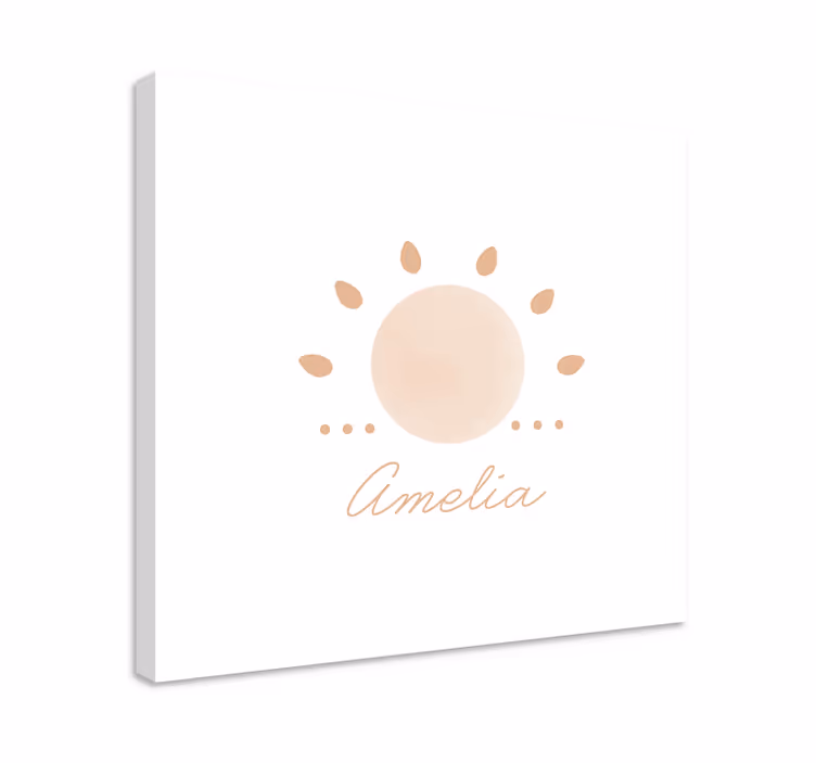 Abstrakti minimaalinen aurinko nordic canvas - Tenstickers