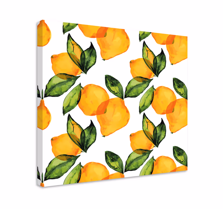 Sitruuna välimerelliseen tyyliin canvas taulu kukka - Tenstickers