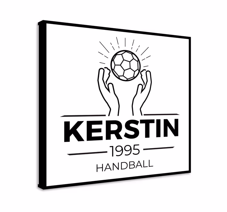 Henkilökohtainen käsipallosuunnittelu nuorten canvas taulu - Tenstickers