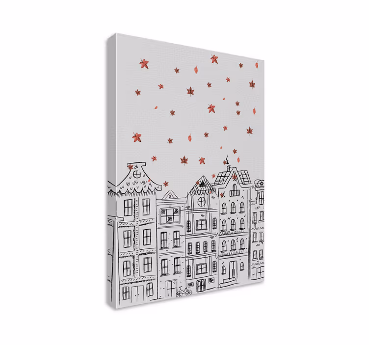 Viehättävä tähtimaisema kaupunki canvas taulu - Tenstickers