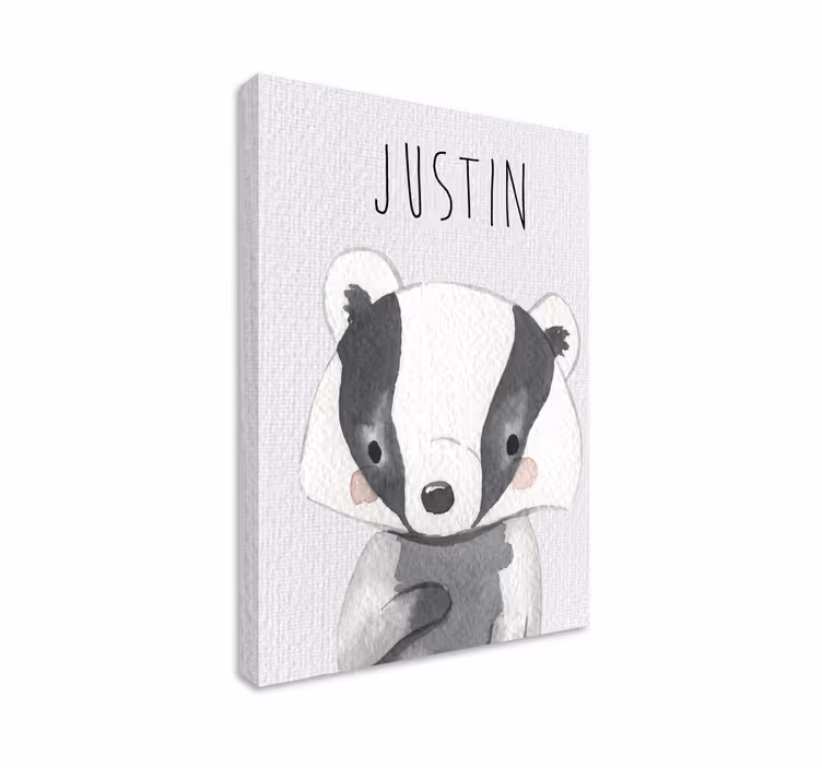 Mäyränpoika nimeltä lastenhuoneen canvas taulu - Tenstickers