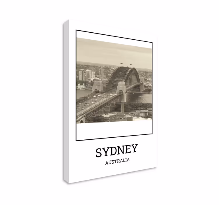 Sydney blanco ja neekeri kaupunki canvas - Tenstickers