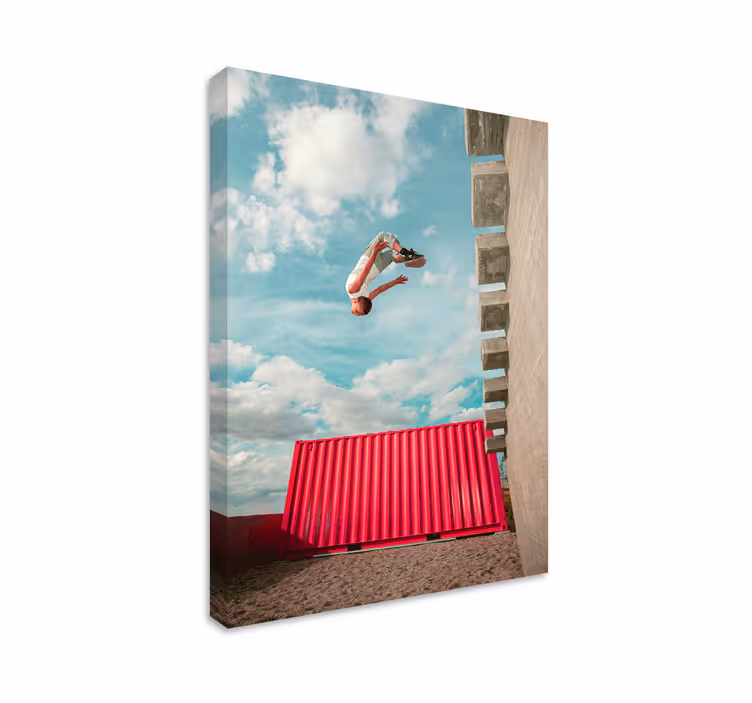 Parkour-julistetulostuksen suunnittelu - Tenstickers