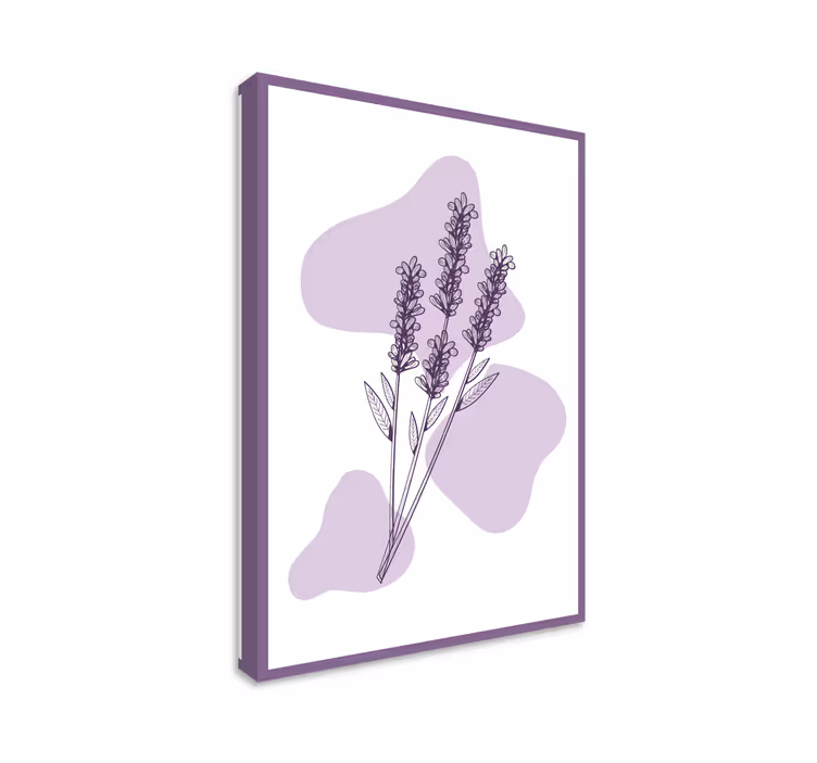 Piirustus laventeli kasvi kukka canvas taulu - Tenstickers