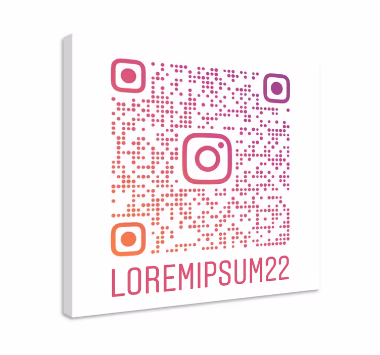 Mukautettu instagram qr-koodi canvas taulu omasta kuvasta - Tenstickers