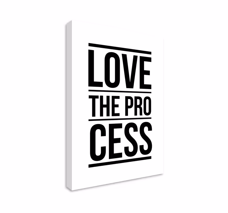 Rakasta prosessiaRakasta prosessia motivointi canvas - Tenstickers