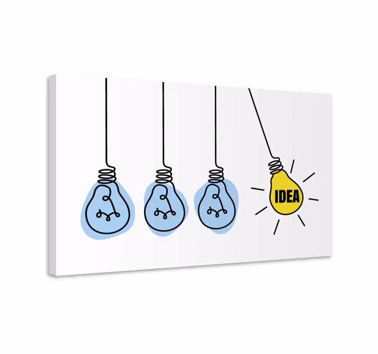 Idea valonheittimillä motivointi canvas - Tenstickers