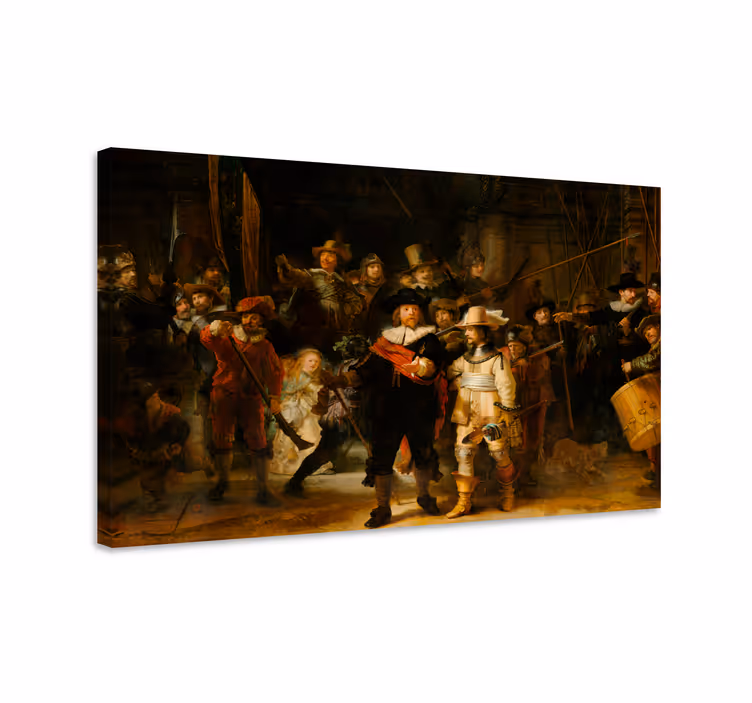 Rembrandtin yövartio taide aiheinen canvas - Tenstickers