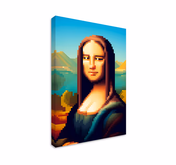 Gioconda pixel art taide aiheinen canvas - Tenstickers