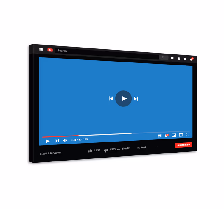 Youtube canvas taulu omasta kuvasta - Tenstickers