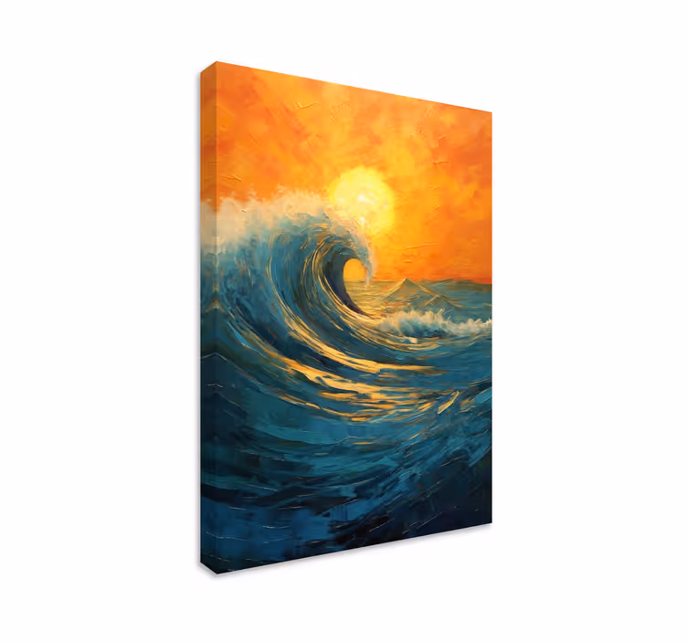 Auringonnousun aalto canvas taulu maisema - Tenstickers