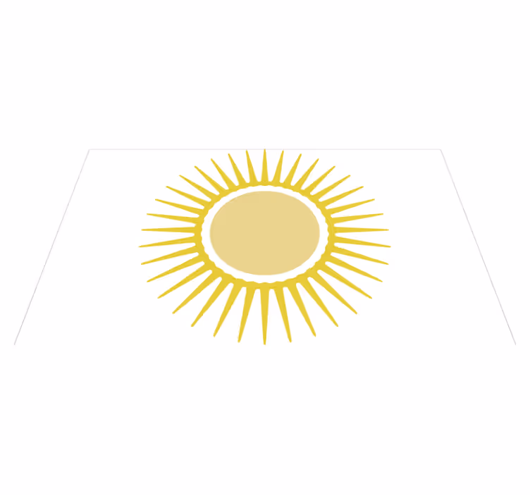 Keltainen aurinko valkoinen vinyylimatto - Tenstickers