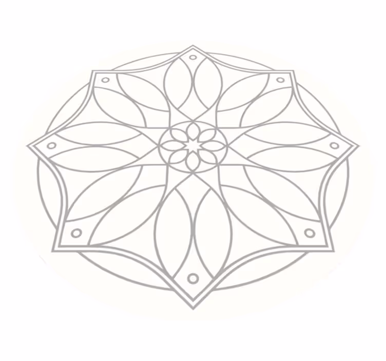 Mandala suunnittelu valkoinen vinyylimatto - Tenstickers