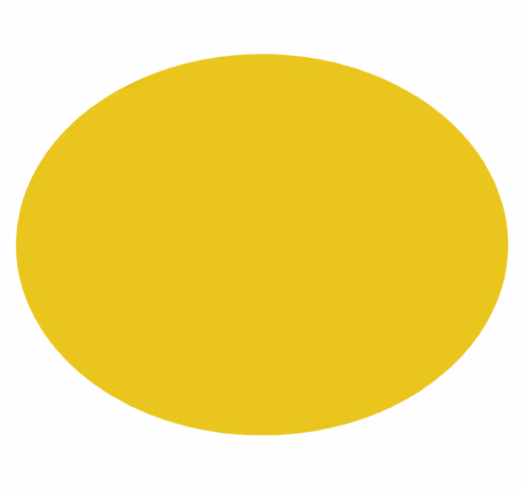 Pyöreä keltainen vinyylimatto - Tenstickers