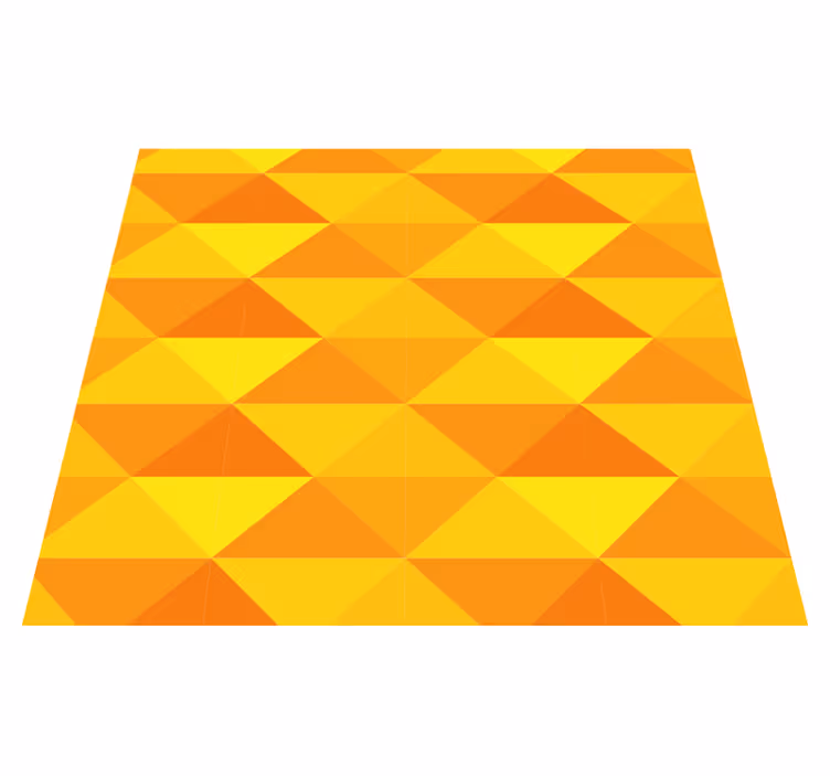 Geometriset kolmiot keltainen vinyylimatto - Tenstickers