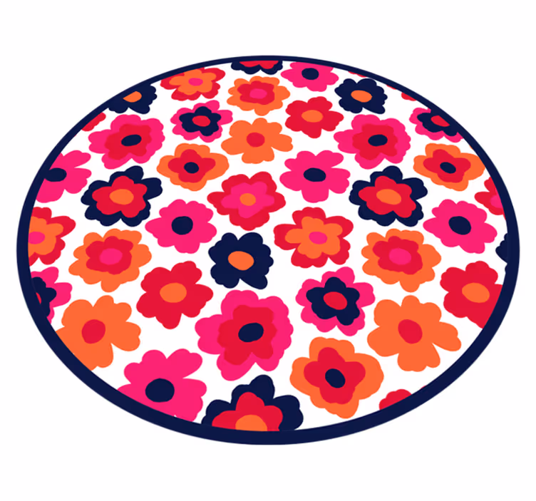 Punainen unikko kukka vinyylimatto - Tenstickers